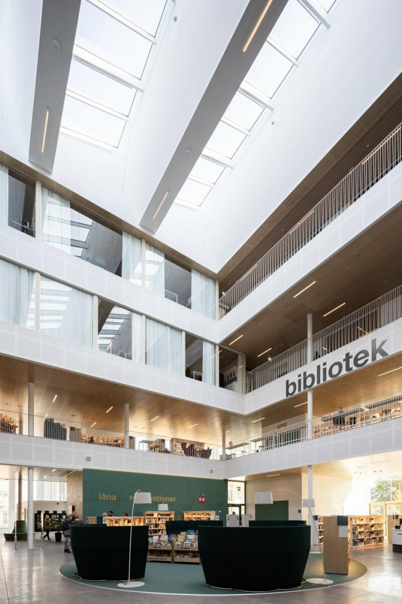 Bibliotek Falkenberg I Almeräng Fotografi I Arkitekturfotograf