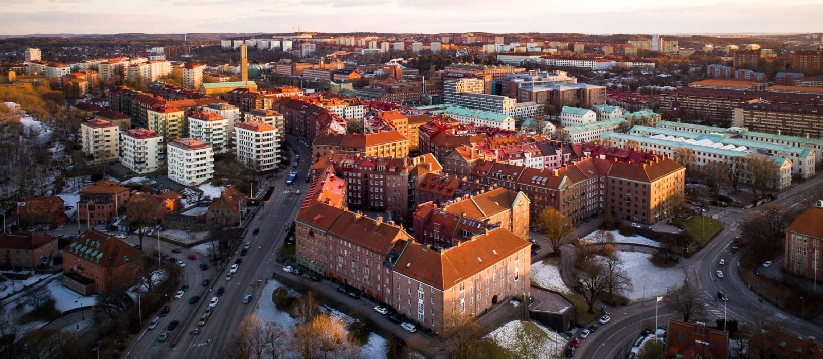 Flygfoto över Göteborg I Almeräng Fotografi I Dröngarfotograf