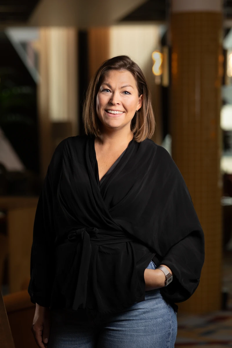 Porträtt av Elisabeth Hedman - CFO på Sleep Cycle - fotograferat på Jazys i Göteborg av Almeräng Fotografi