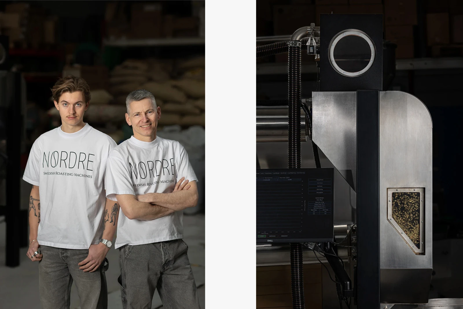 Einar & Martin - Far och son på Nordre Roasters - fotograferat av Hannes på Almeräng Fotografi