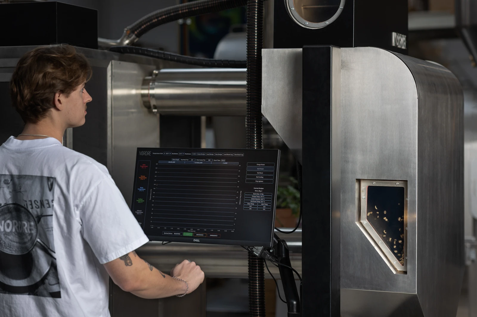 Kafferostning pågår hos Gringos i Göteborg - Nordre Roasters