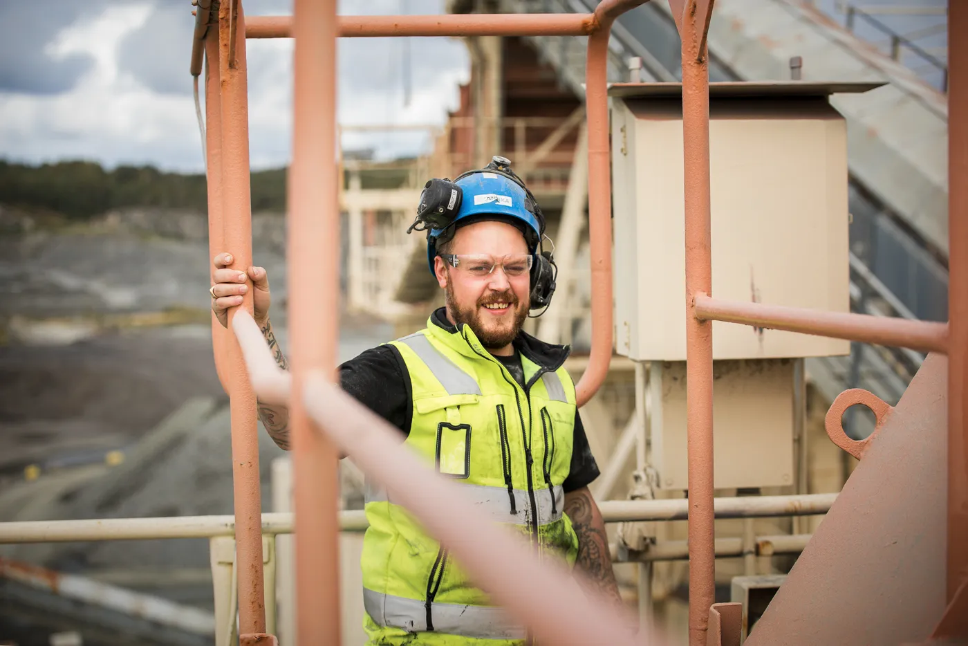 Anställd på Skanska vid Vikan Kross i Göteborg - företagsfotografering - Almeräng Fotografi