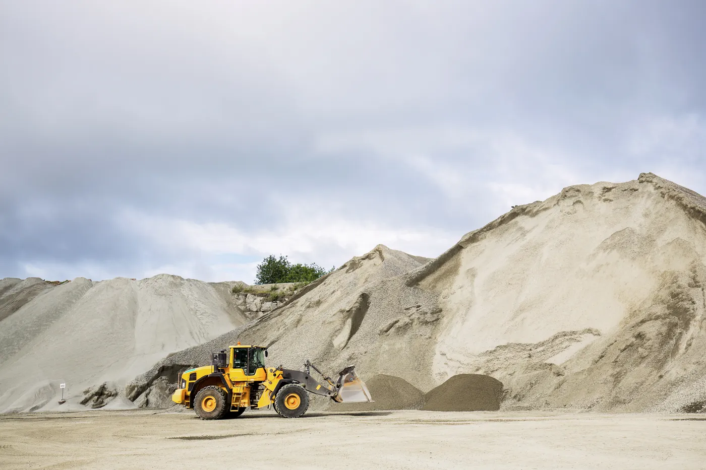 Hjullastare på Vikan Kross i Göteborg